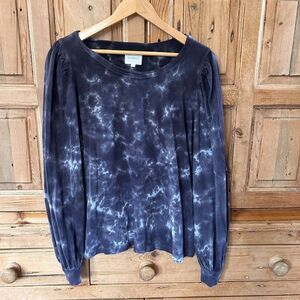 Sundays 1 ( S / M ) Black Gray Tie Dye Long Sleeve‎ Valentine Shirt